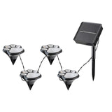 Lampi solare, 4 bucăți, LED, IP44, baterie 600mAh, negru