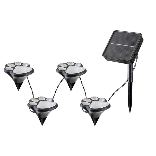 Lampi solare, 4 bucăți, LED, IP44, baterie 600mAh, negru