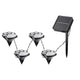 Lampi solare, 4 bucăți, LED, IP44, baterie 600mAh, negru