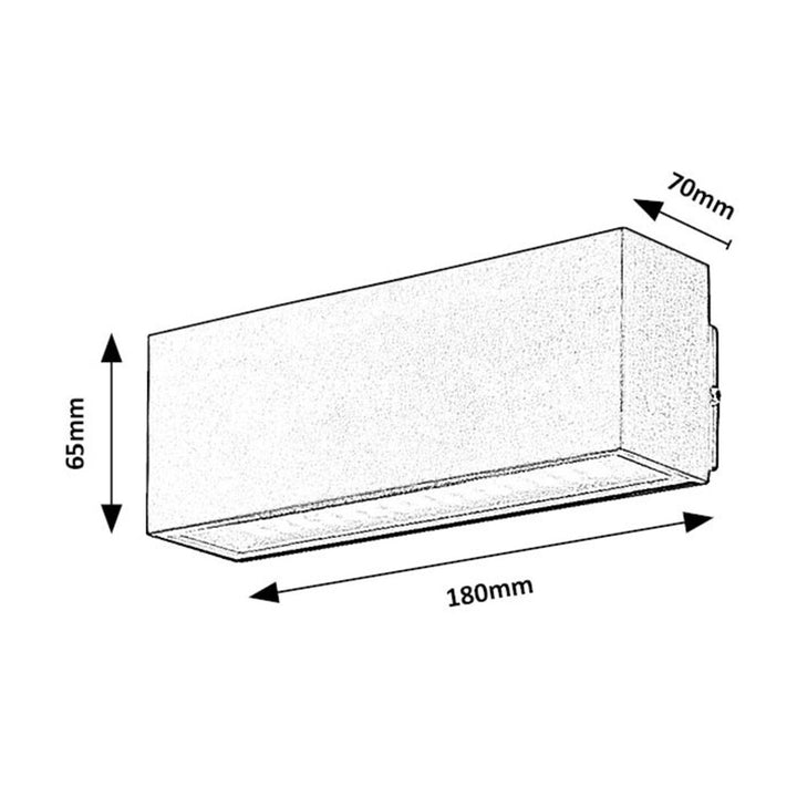 Lampă de perete, pentru exterior, LED, 10W, IP54, Mataro