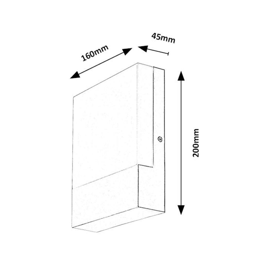 Lampă Rabalux, pentru exterior, montată pe perete, LED 10W, IP44, alb, Gimone