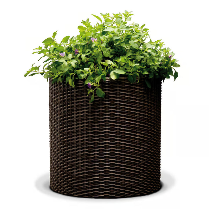 Ghiveci Keter, rotund, diametru 36 cm, bronz, pentru flori