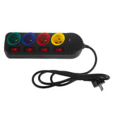 Prelungitor cu 4 prize Maclean MCE508 B, intrare USB A / C, 250VAC/10A, 1.5m, negru