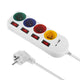 Prelungitor cu 4 prize Maclean MCE508 W, intrare USB A / C, 250VAC/10A, 1.5m, negru