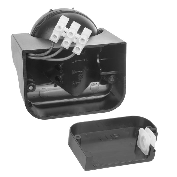 Senzor de miscare PIR cu infrarosu, Maclean MCE358 GR, IP44, 12 m, 1200W, antracit