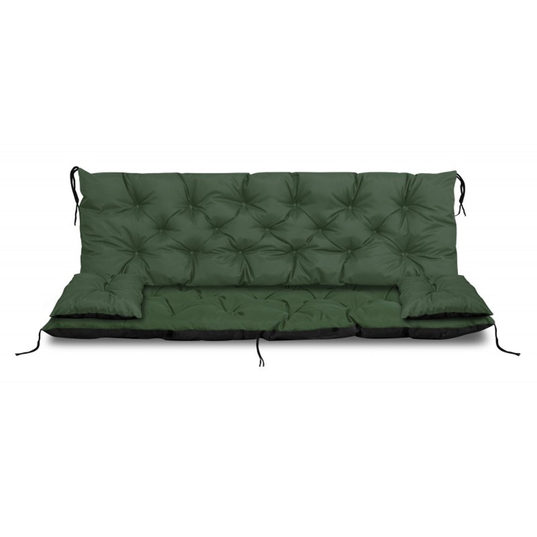 Set de grădină verde 100x60x50cm + 2 perne 42 x 42 cm