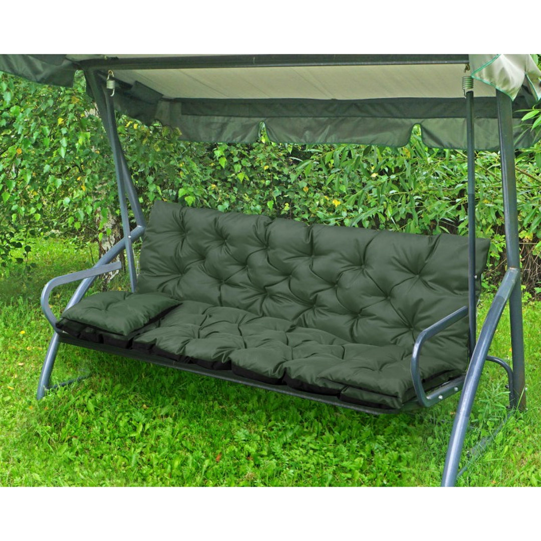 Set de grădină verde 100x60x50cm + 2 perne 42 x 42 cm