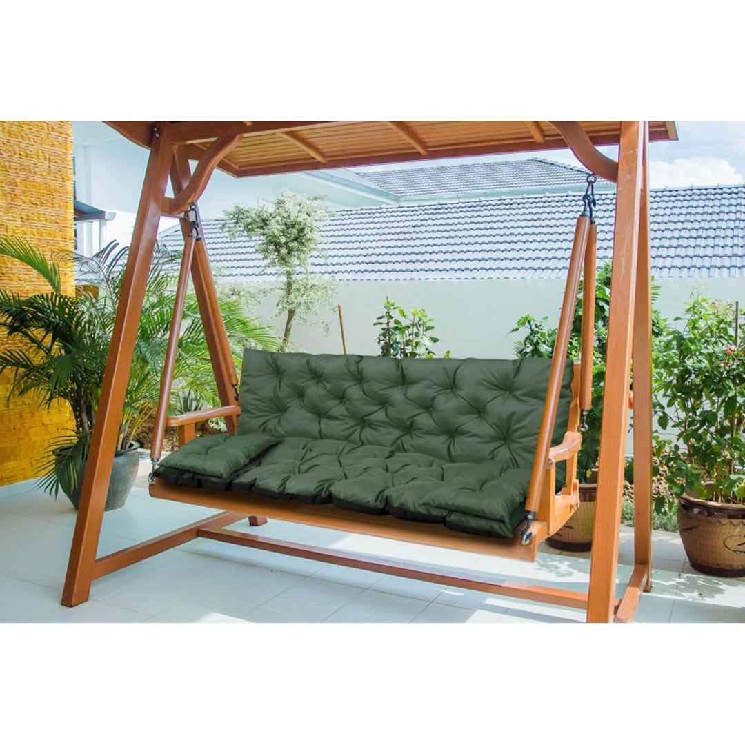 Set de grădină verde 100x60x50cm + 2 perne 42 x 42 cm