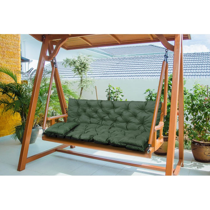 Set de grădină verde 100x60x50cm + 2 perne 42 x 42 cm