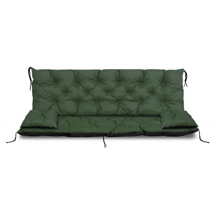 Set de grădină verde 180x60x50cm + 2 perne 42 x 42 cm