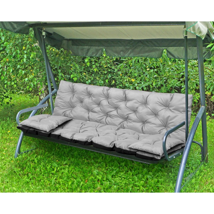 Perna de grădină gri deschis, perna  150x60x50cm + 2 perne 42 x 42 cm
