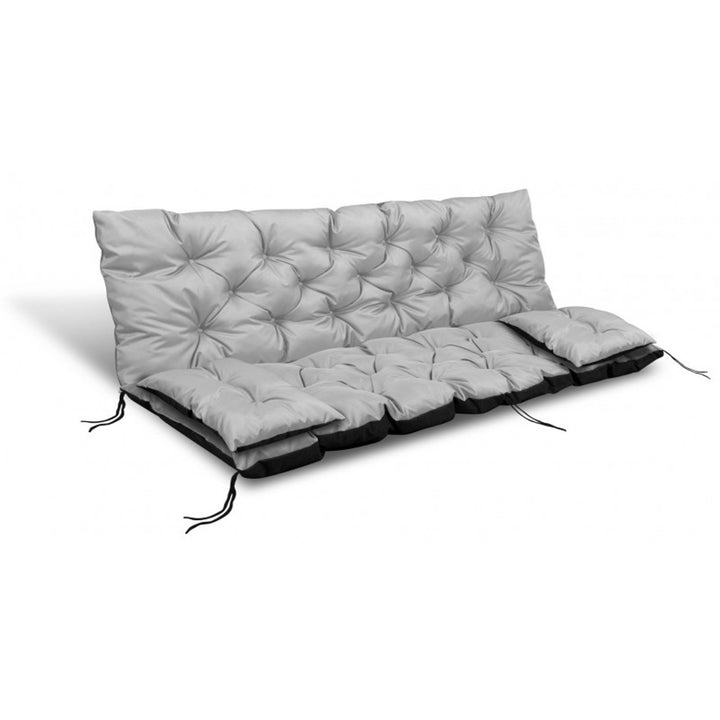 Perna de grădină gri deschis, perna  150x60x50cm + 2 perne 42 x 42 cm
