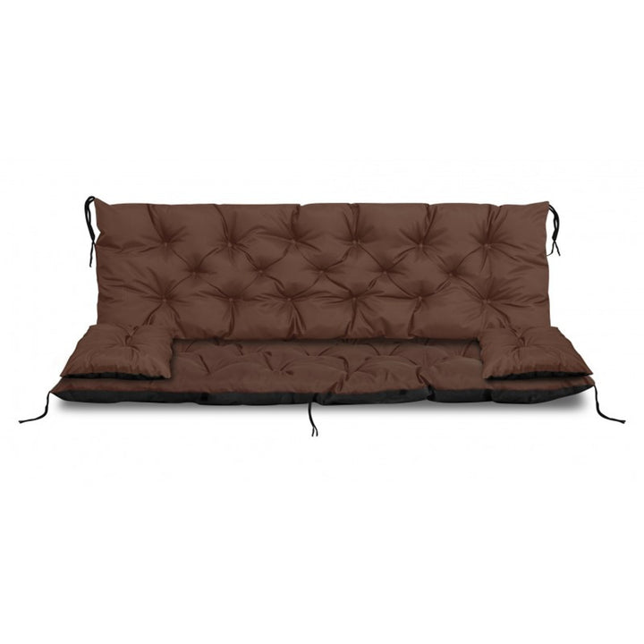 Set de grădină maro 120x60x50cm + 2 perne 42 x 42 cm