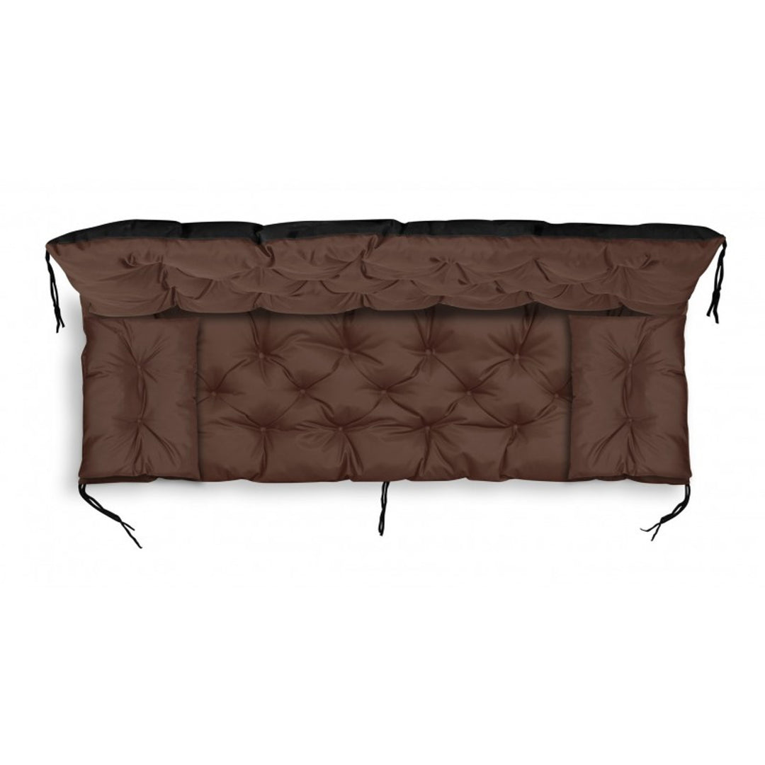 Perna pentru leagan sau banca, maro 150x60x50 cm + 2 perne 42 x 42 cm