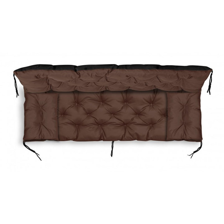 Perna pentru leagan sau banca, maro 150x60x50 cm + 2 perne 42 x 42 cm