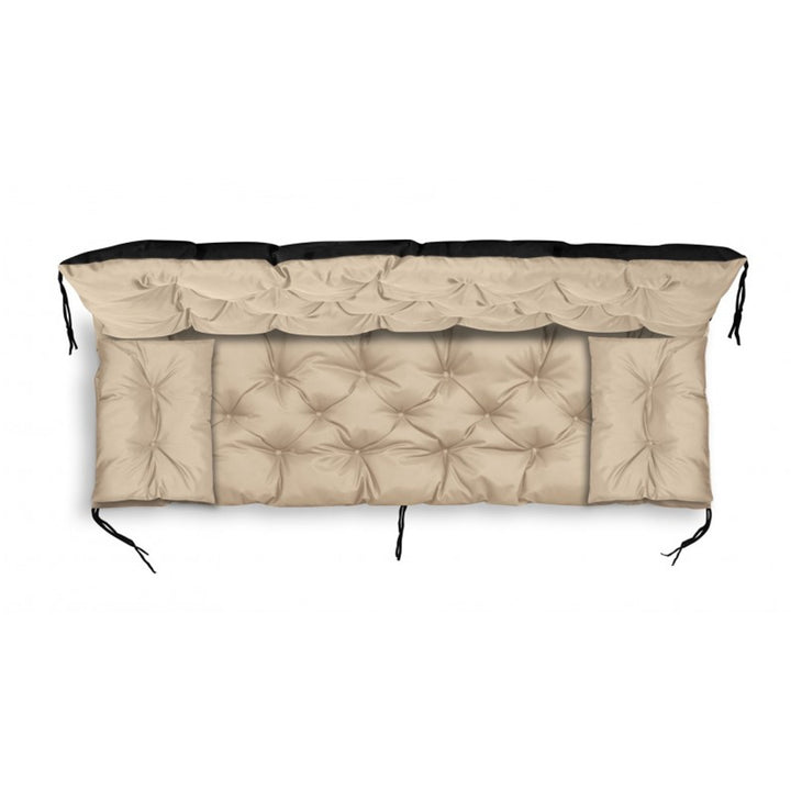 Perna pentru banca sau leagan bej 150x60x50 cm + 2 perne 42 x 42 cm