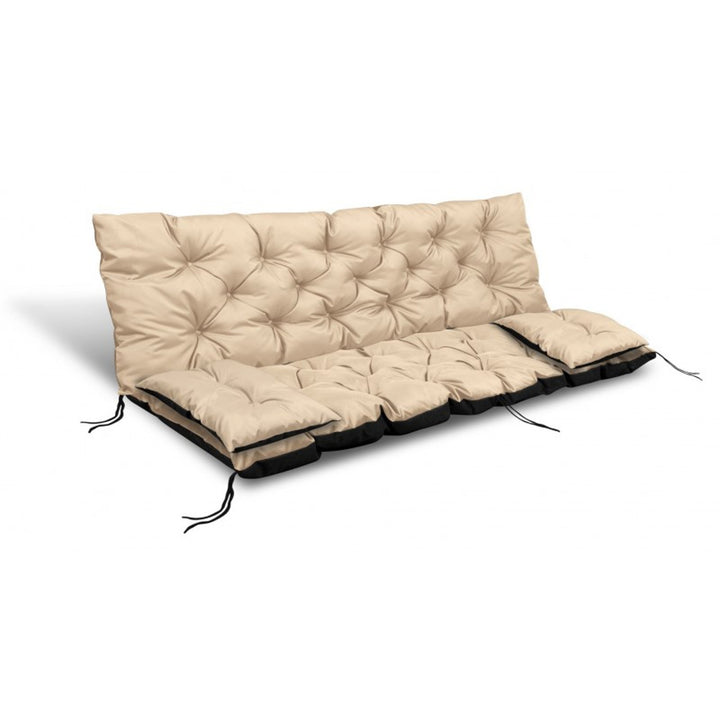 Set de grădină bej 180x60x50cm + 2 perne 42 x 42 cm