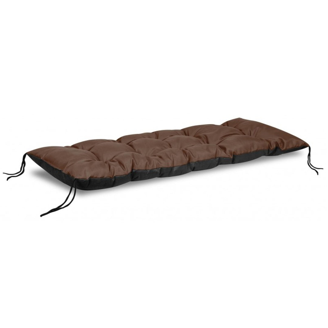 Pernă pentru bancă de grădină maro 120x40 cm poliester