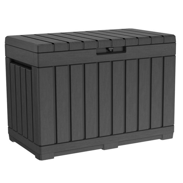 Cutie de grădină Keter, grafit din plastic, scaun, 190L, Kentwood
