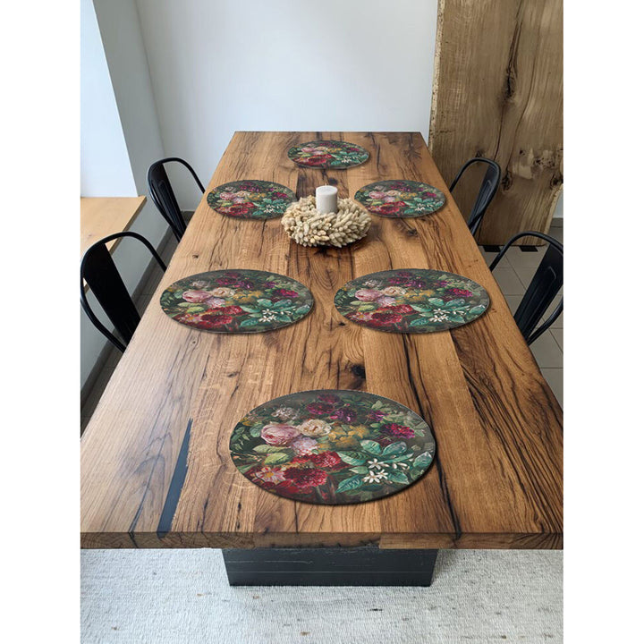 Set covorașe Bertoni, 6 piese, rotunde, 33 cm, Bouquet