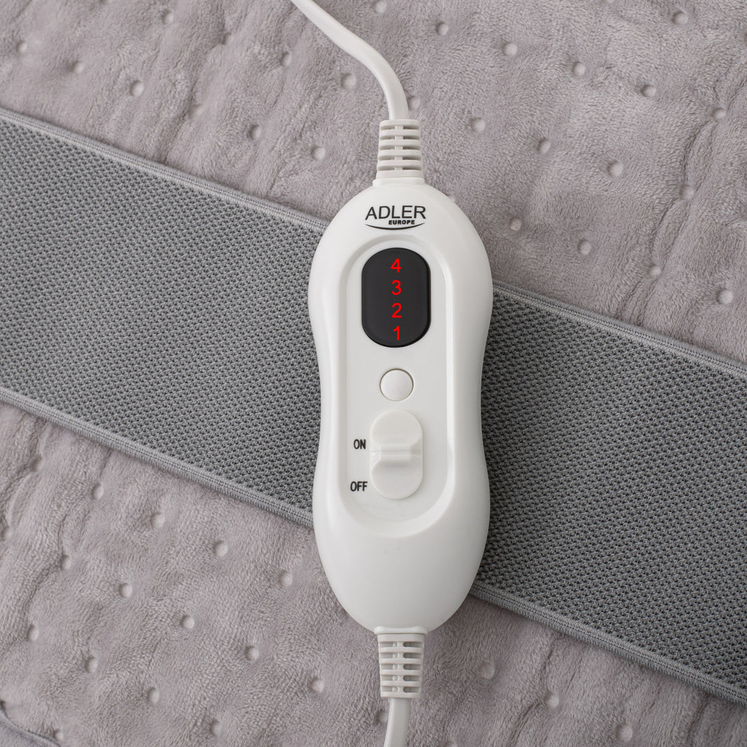 Curea de încălzire lombară Adler, 4 setări de temperatură, putere 100W, telecomandă LCD, AD 7437