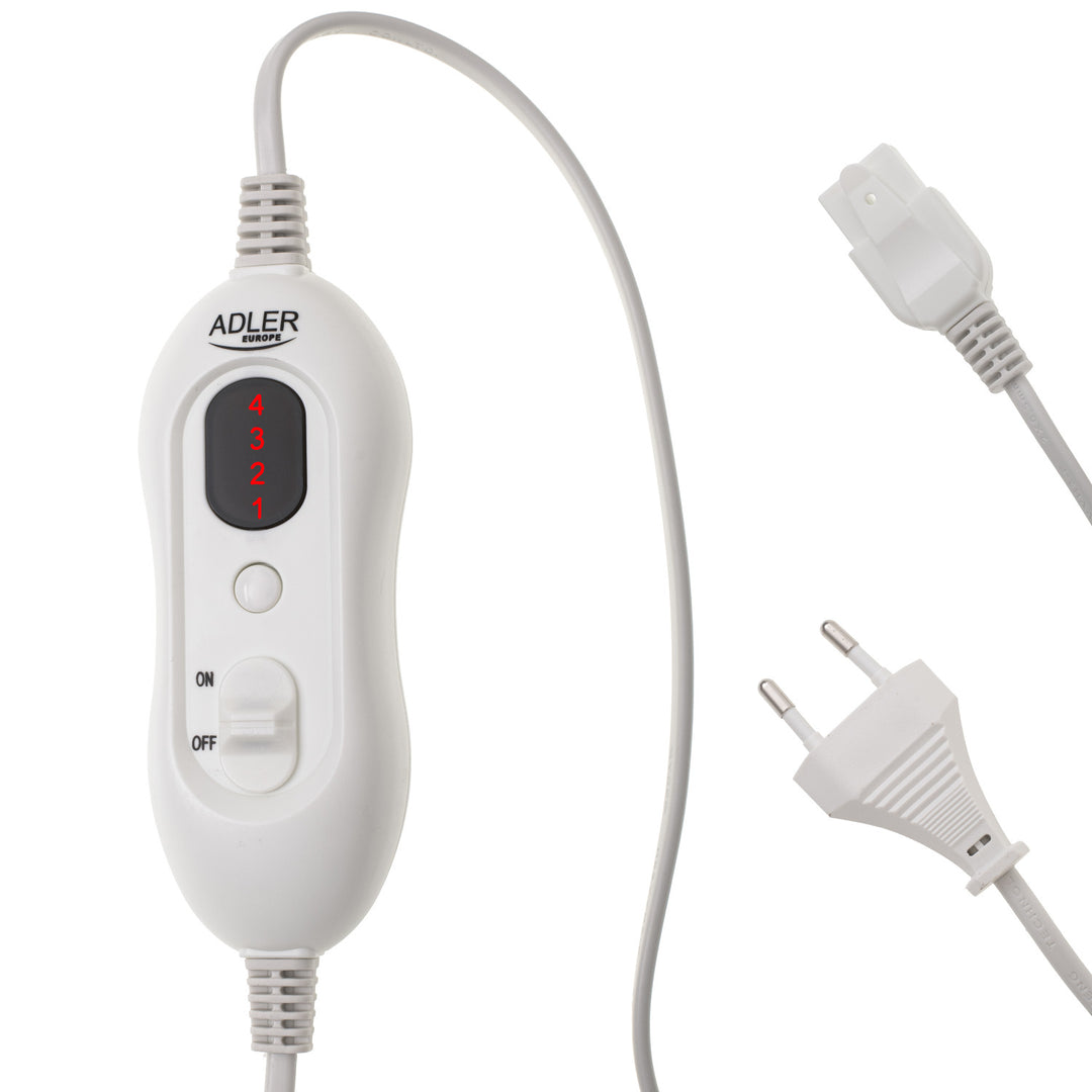 Curea de încălzire lombară Adler, 4 setări de temperatură, putere 100W, telecomandă LCD, AD 7437