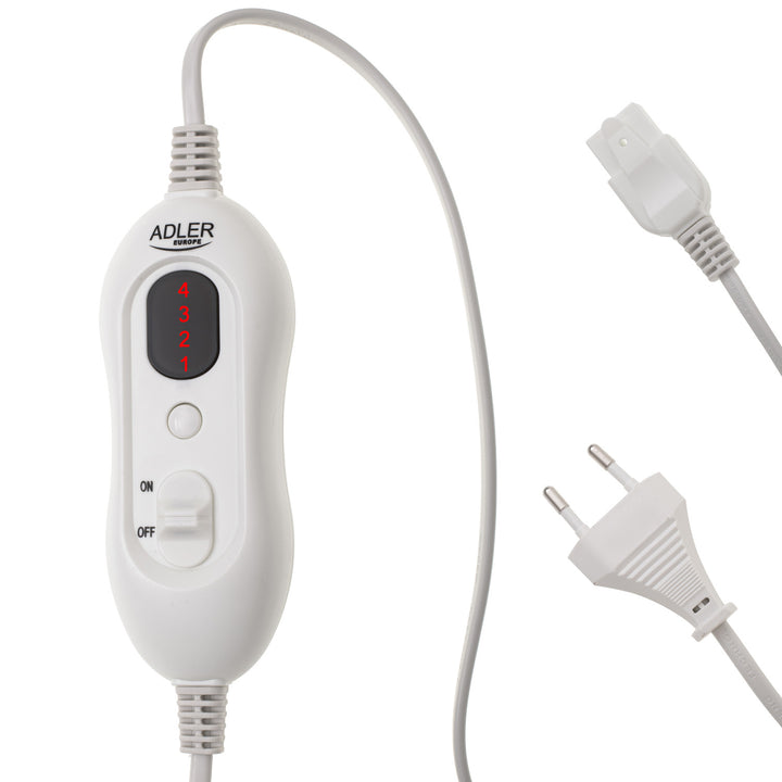 Curea de încălzire lombară Adler, 4 setări de temperatură, putere 100W, telecomandă LCD, AD 7437