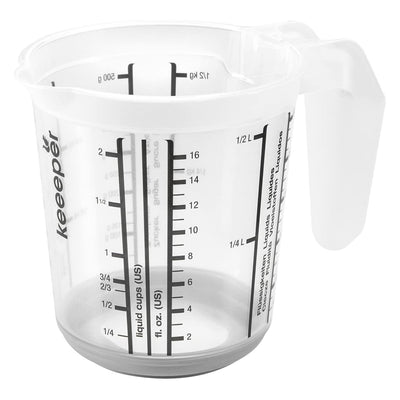 Ulcior de măsurare Keeeper, antiderapant, cu mâner, 0,5l, Masimmo