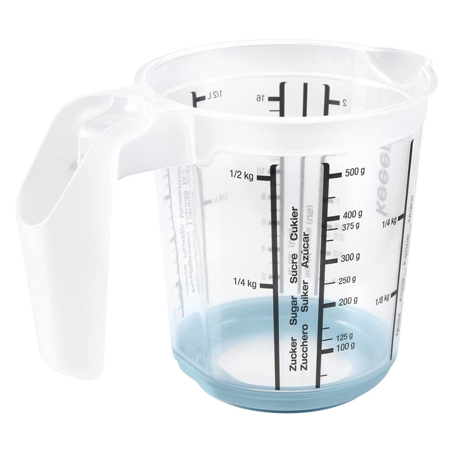 Ulcior de măsurare Keeeper, antiderapant, cu mâner, 0,5l, albastru nordic, Masimmo