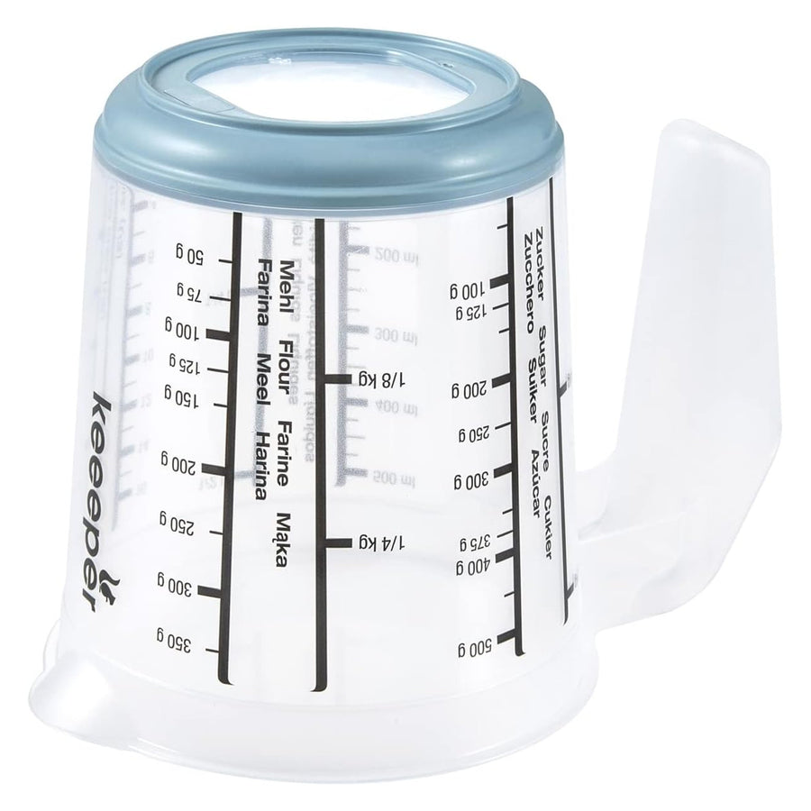 Ulcior de măsurare Keeeper, antiderapant, cu mâner, 0,5l, albastru nordic, Masimmo
