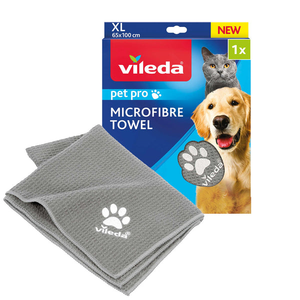 Prosop pentru animale de companie Vileda, microfibră, mărimea XL, Pet Pro