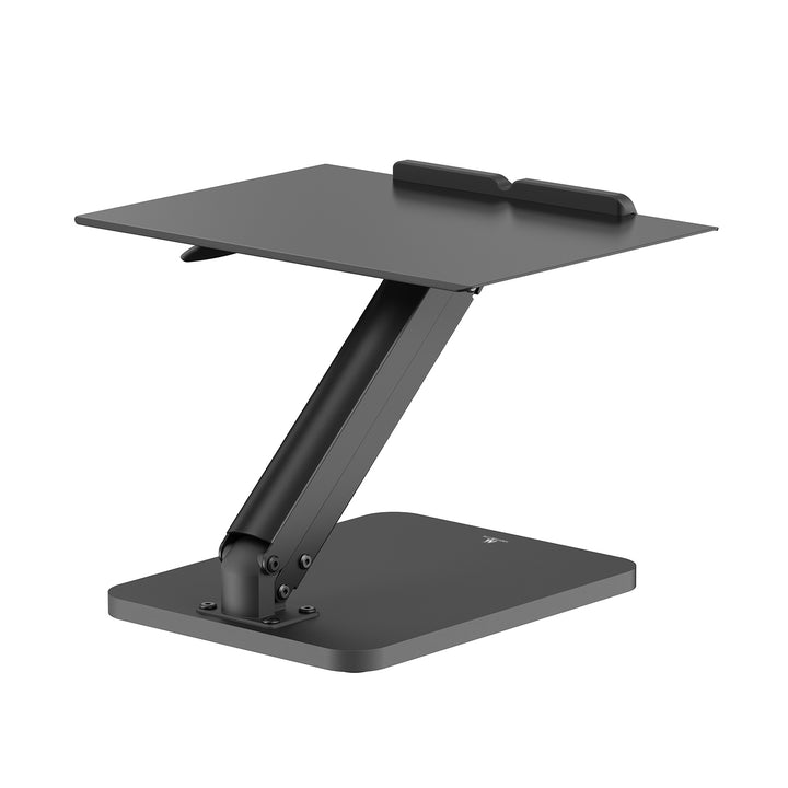 Suport de birou Maclean pentru monitor sau laptop, arc cu gaz, pentru stat în picioare și așezat, negru, MC-493
