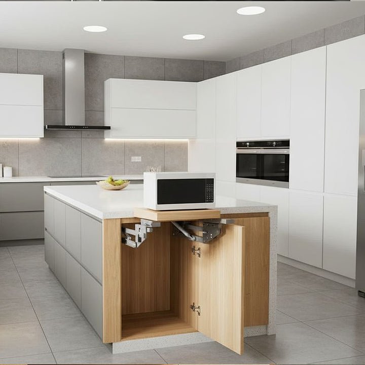 Suport extensie bucătărie până la 20 kg cu arcuri, raft extensibil încorporat pentru bucătărie 5-20kg. 820x168x106mm MC-497