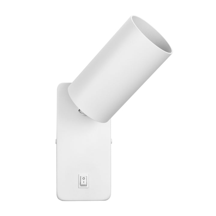 Maclean wall lamp / wall light, spot, rotund, GU10, cu întrerupător 55x100mm, alb, MCE369 W