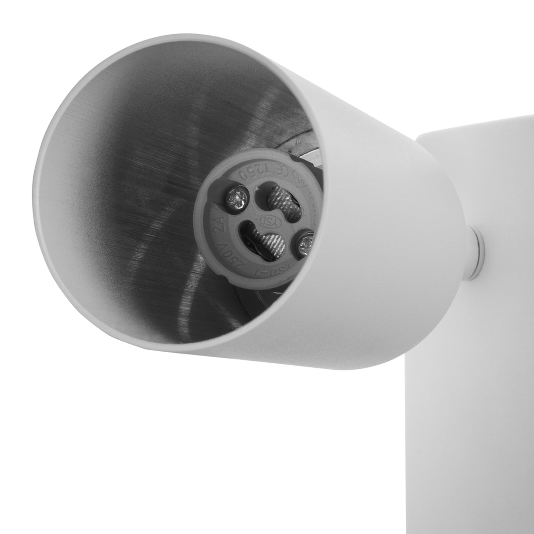 Maclean wall lamp / wall light, spot, rotund, GU10, cu întrerupător 55x100mm, alb, MCE369 W