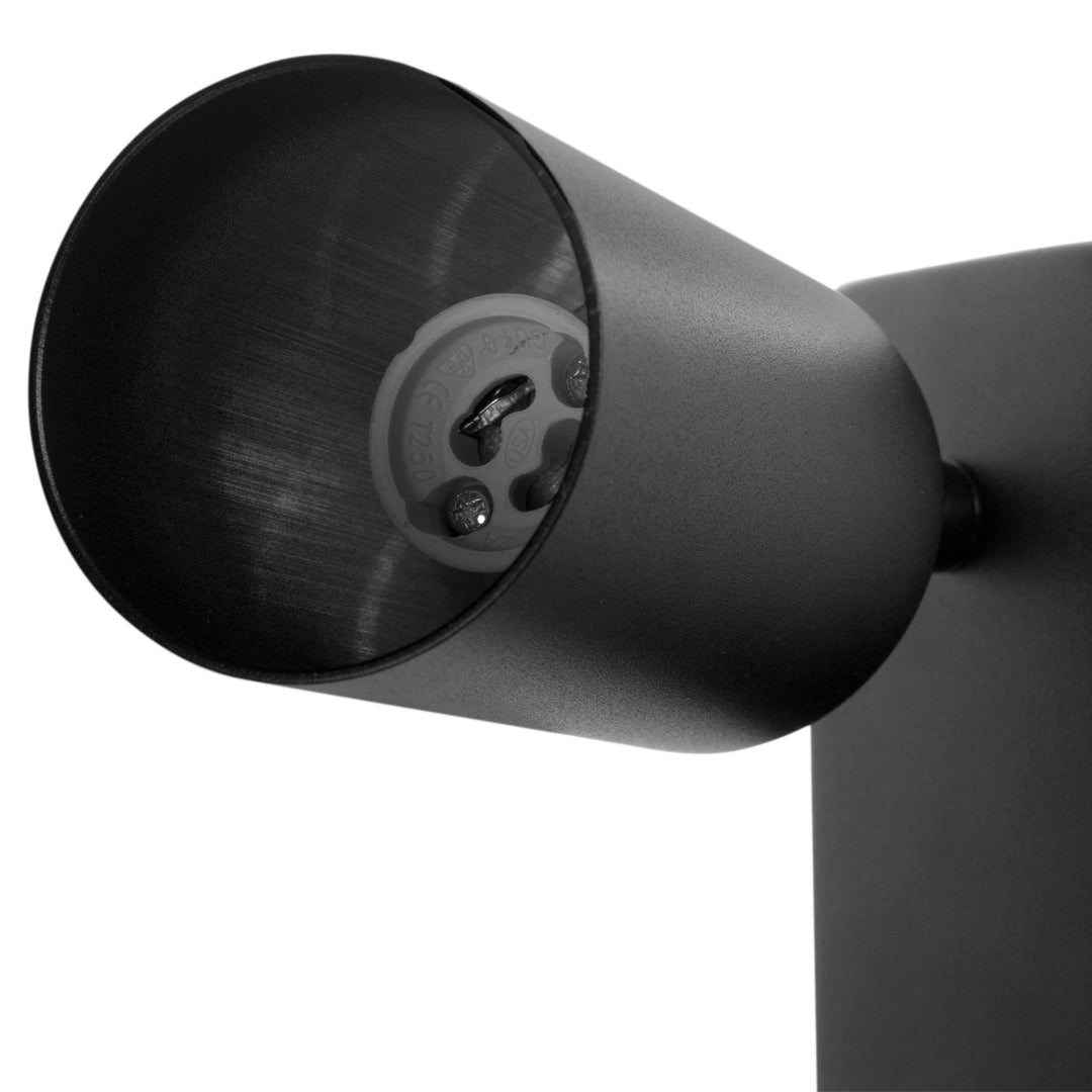 Maclean wall lamp / wall light, spot, rotund, GU10, cu întrerupător, 55x100mm, culoare neagră, MCE369 B