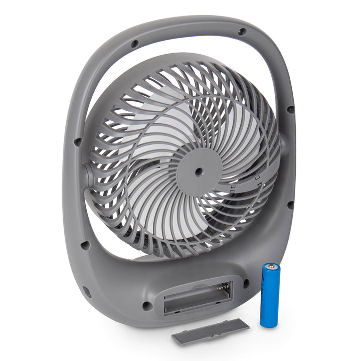 Ventilator Blaupunkt, portabil, reîncărcabil 1800 mAh, USB, 3 viteze, gri, APF301