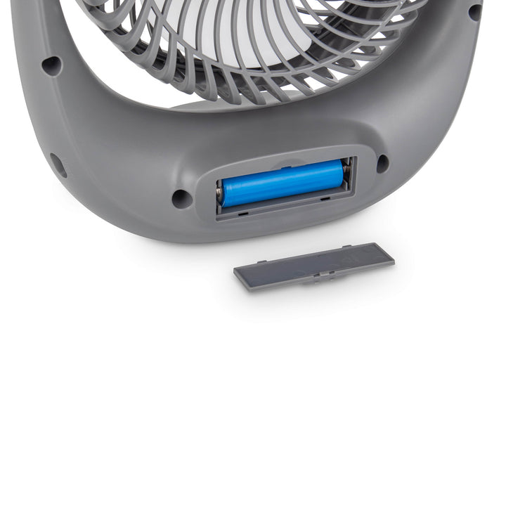 Ventilator Blaupunkt, portabil, reîncărcabil 1800 mAh, USB, 3 viteze, gri, APF301