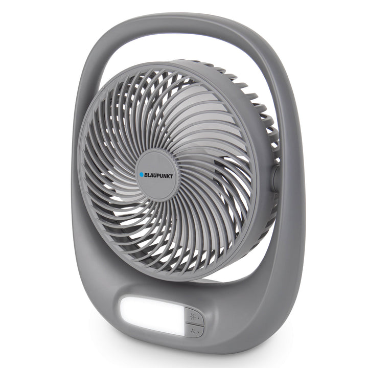 Ventilator Blaupunkt, portabil, reîncărcabil 1800 mAh, USB, 3 viteze, gri, APF301