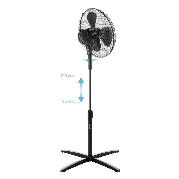 Ventilator Concept, de podea, 40 W, 3 viteze, negru, VS505050