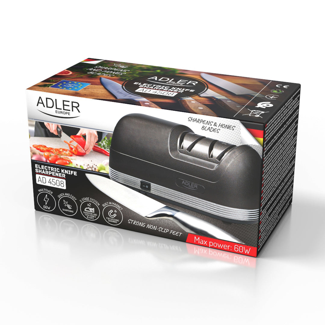 Ascuțitoare electrică de cuțite cu 2 trepte de putere 60W