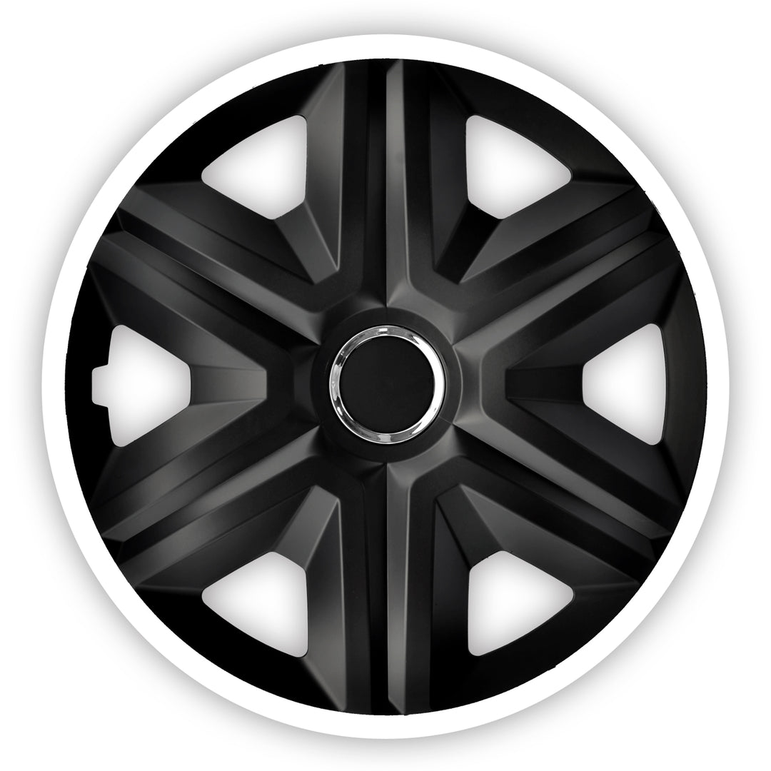 NRM Fast Lux 14" capac de butuc universal negru/alb 1 buc