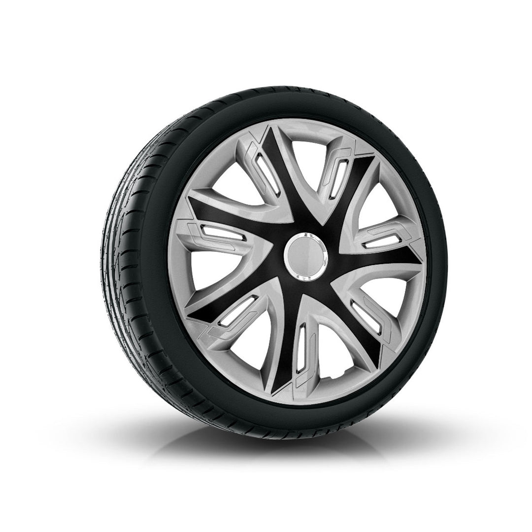 NRM Supernova bicolor argintiu/negru capac de butuc universal 16" 1 buc
