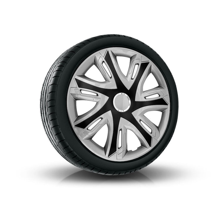 NRM Supernova bicolor argintiu/negru capac de butuc universal 16" 1 buc