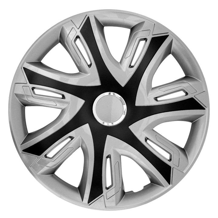 NRM Supernova bicolor argintiu/negru capac de butuc universal 16" 1 buc