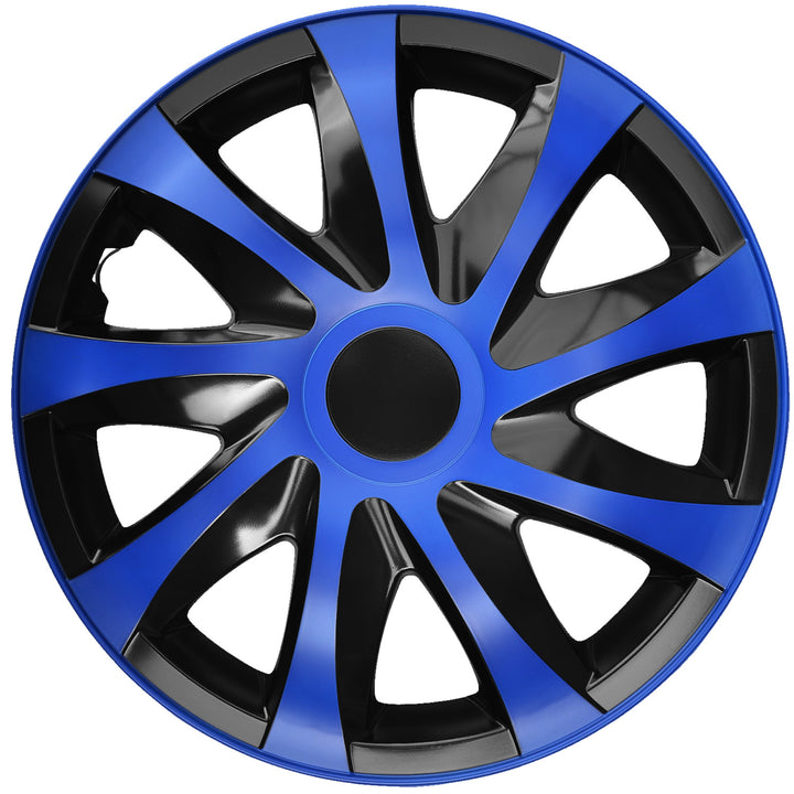 Capac jante Draco 13'', 1 buc, universal, negru-albastru