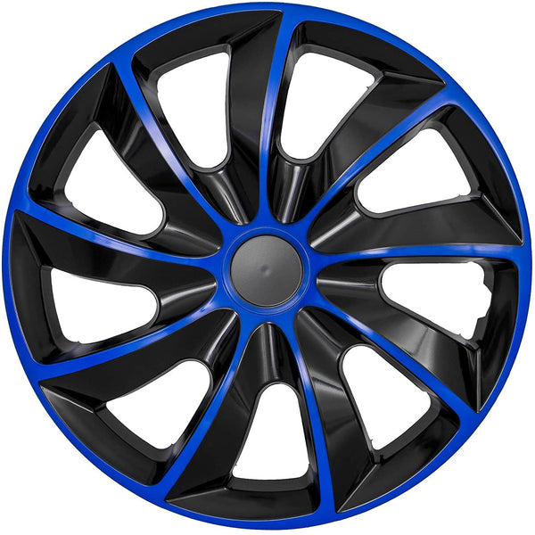 Capac de butuc universal 15" NRM Quad Bicolor negru/albastru 1 buc
