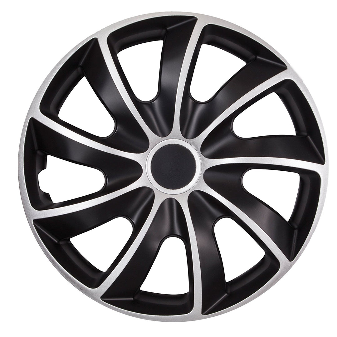 Capac de butuc universal 14" NRM Quad Bicolor negru/argintiu 1 buc
