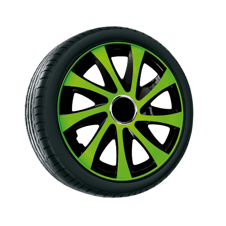 Capac jante Drift Extra 13'', 1 buc, universal, negru-verde