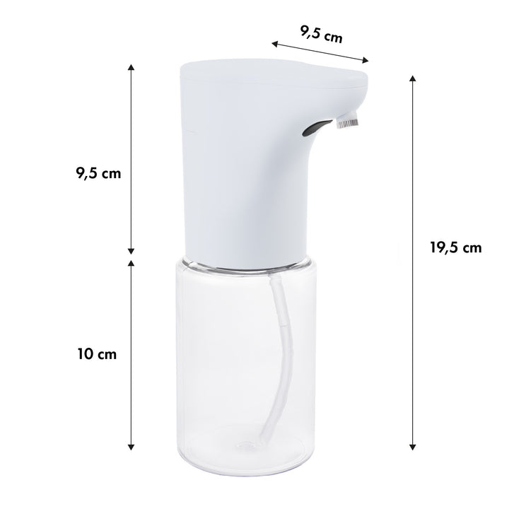 Promedix dispenser automat, recipient dispenser pentru săpunuri lichide, lichide dezinfectante, 300ml, 4xAA, alb, PR-540 W